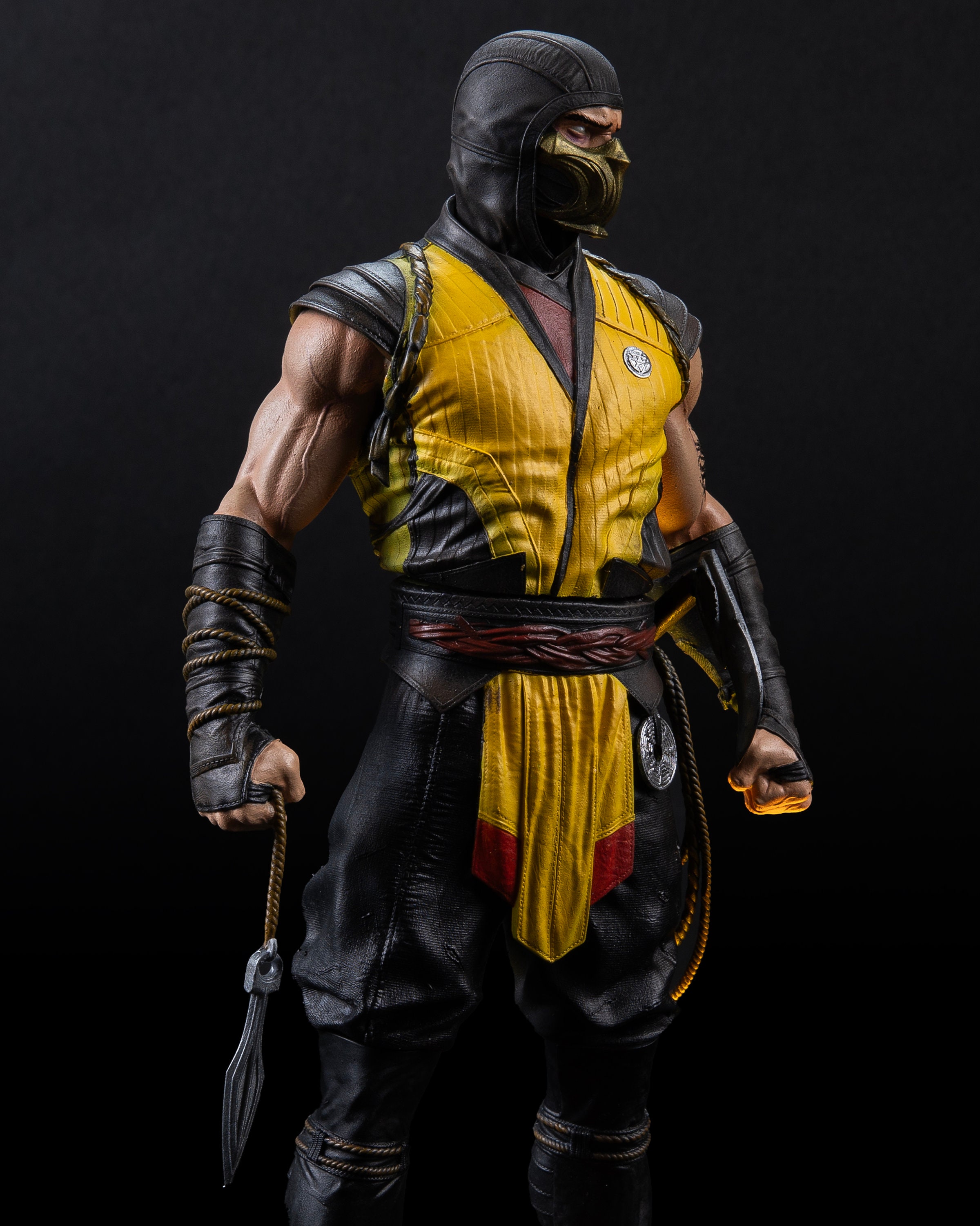 Mortal Kombat Scorpion Figure Mortal Kombat Character Statue, 25cm Hand ...