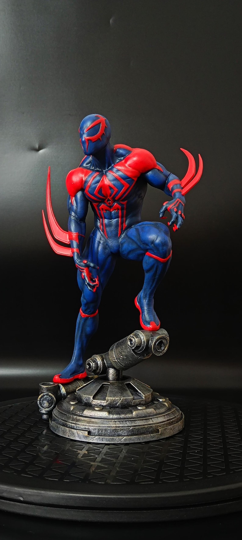 Front view of 3D printed Spider-Man 2099 handmade figure – 25 cm