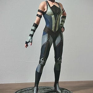Handmade 3D-printed Khameleon figure from Mortal Kombat, 22 cm, hand-painted collectible