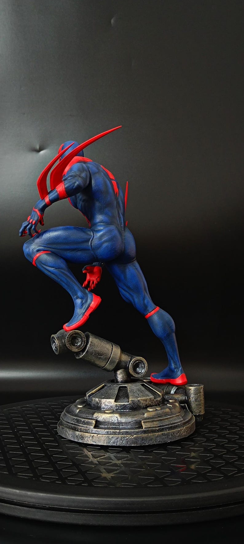 Side angle of Spider-Man 2099 custom Marvel collectible