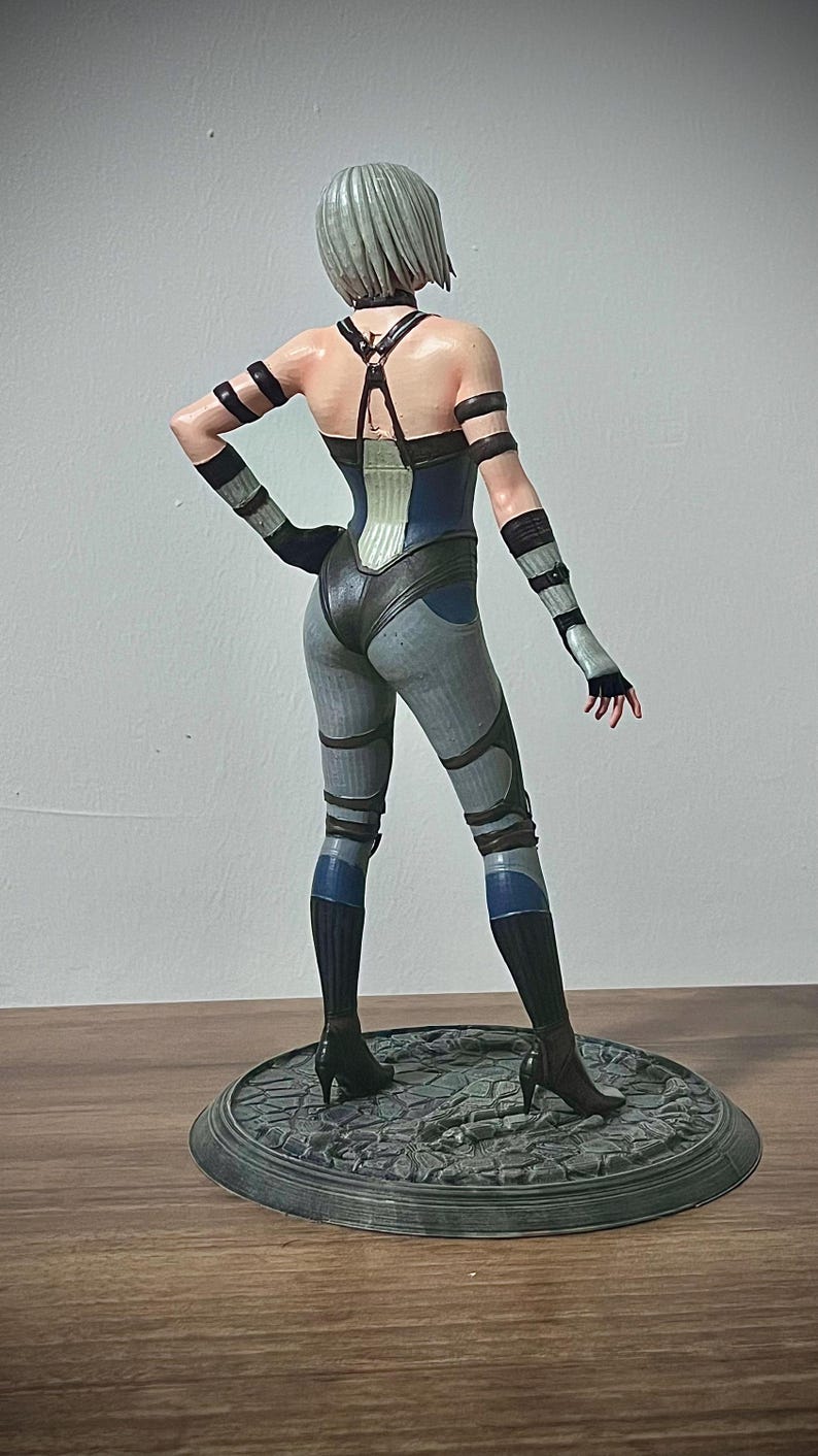 Handmade 3D-printed Khameleon figure from Mortal Kombat, 22 cm, hand-painted collectible