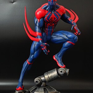 Front view of 3D printed Spider-Man 2099 handmade figure – 25 cm