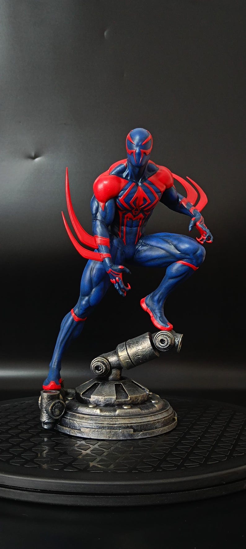 Front view of 3D printed Spider-Man 2099 handmade figure – 25 cm