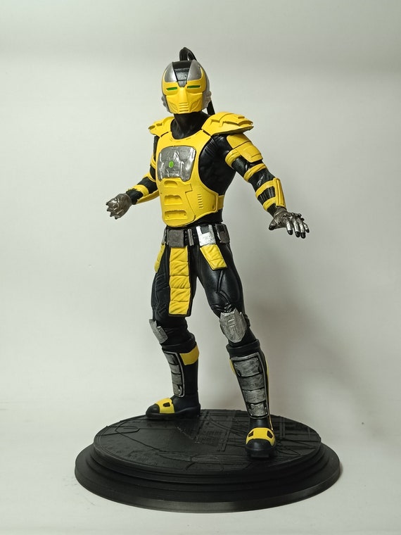 Hand-painted 3D Printed Cyrax Figure - 25 Cm Mortal Kombat