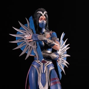 Figura de la Princesa Kitana pintada a mano: inspirada en Mortal Kombat 1, 25 cm coleccionable