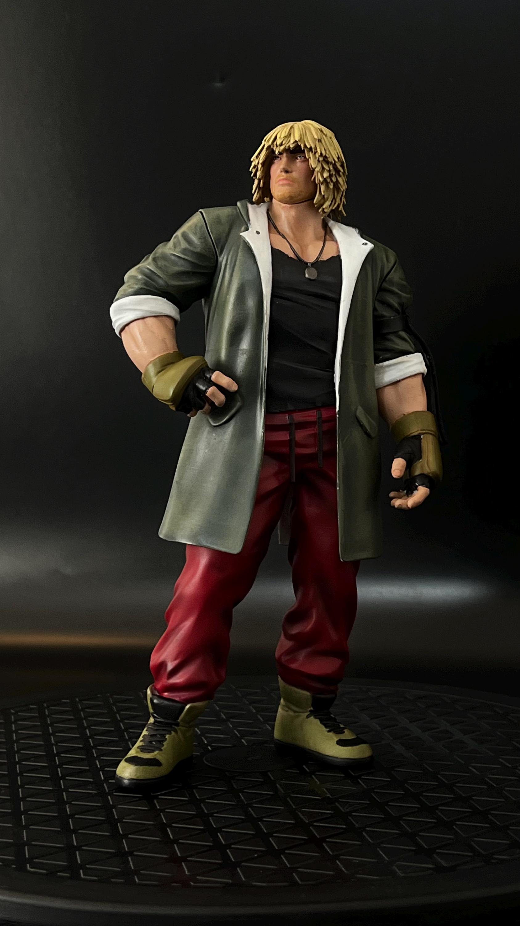 Street Fighter 6 Ken Figure - 25 Cm Handmade 3D Printed Model 