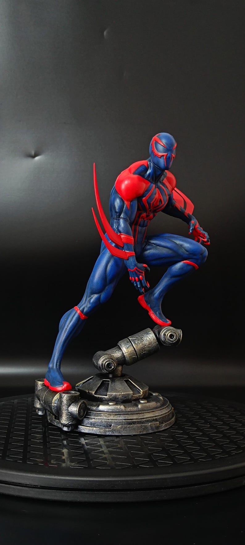 Front view of 3D printed Spider-Man 2099 handmade figure – 25 cm