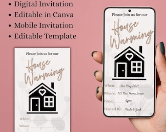 Editable Housewarming Invitation Template: New Home Party E-Invite (Printable PDF Included)
