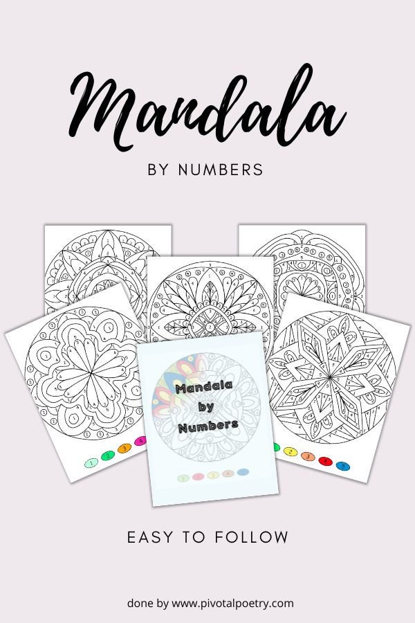 Mandala by Numbers Printable Mandalas Like Paint by Numbers Etsy