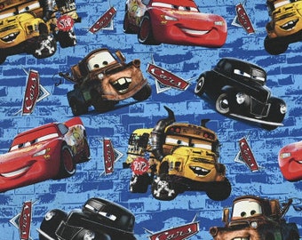 Disney Cars Fabric Fabric, Cartoon Fabric, Cotton Fabric by the half yard