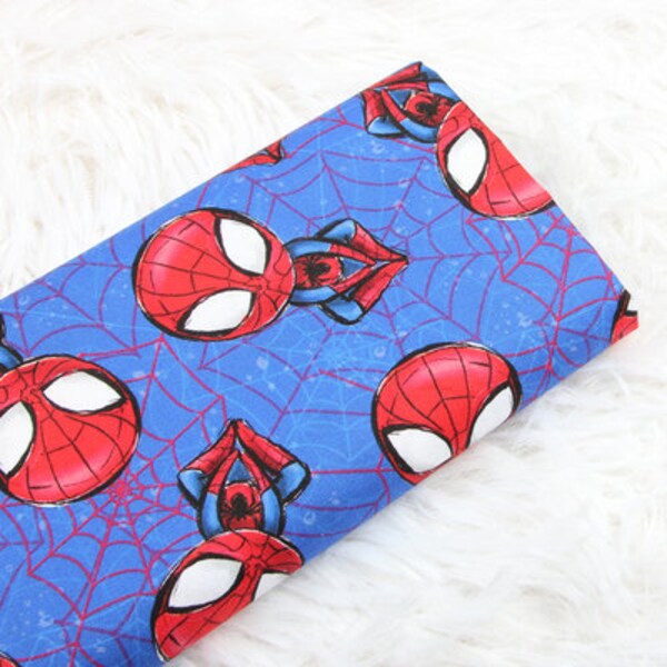 Spider-Man Fabric, Cartoon Fabric, Cotton Fabric by the half yard