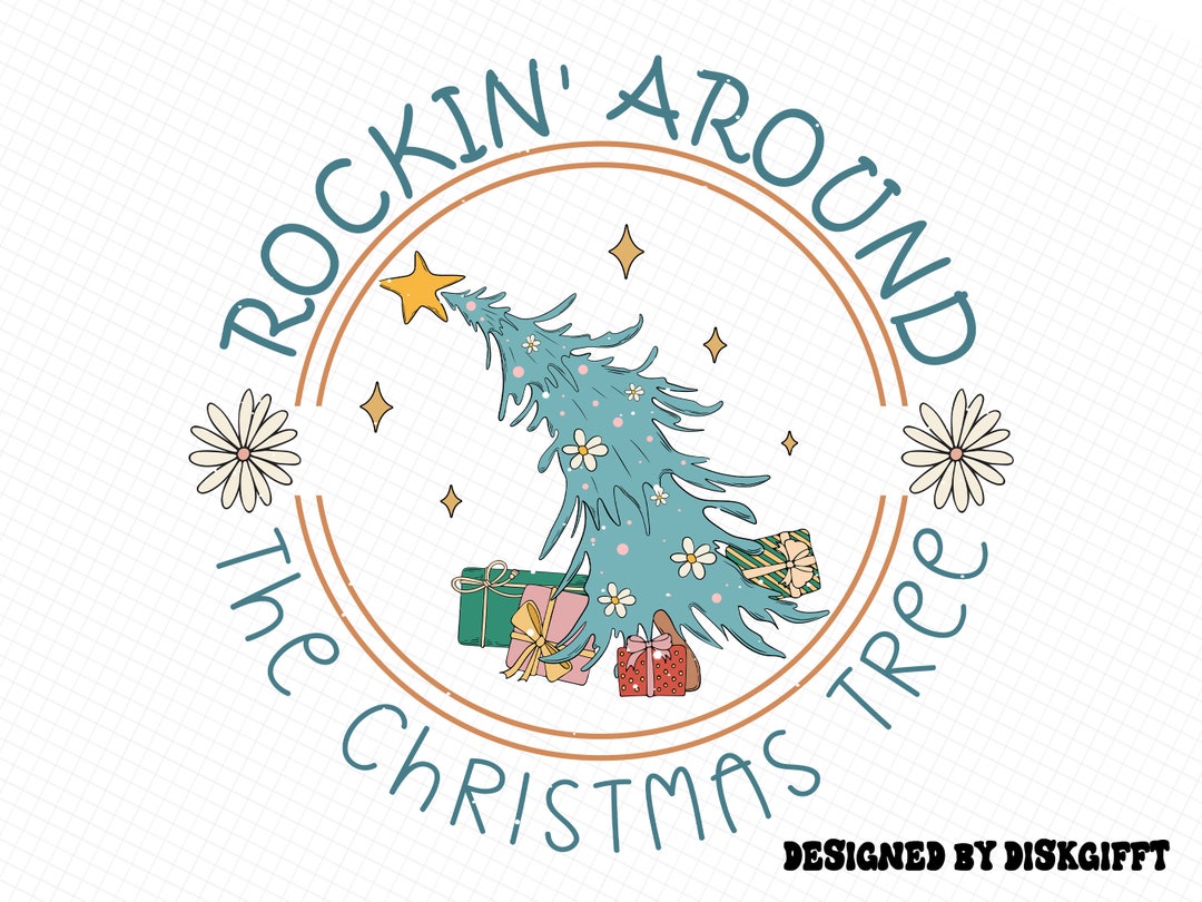 Rocking Around the Christmas Tree Png Winter Christmas Tree - Etsy