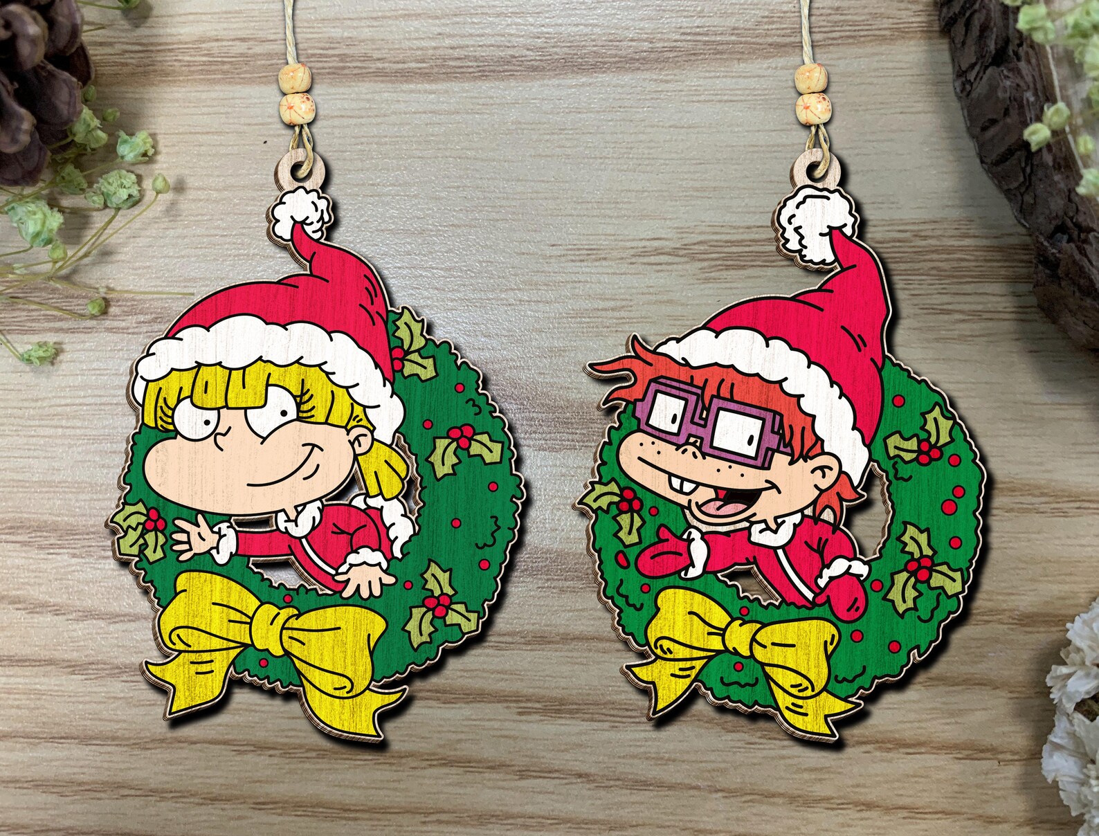 Cartoon Ornaments SVG Bundle, Cartoon Ornament Svg, Christmas Ornament