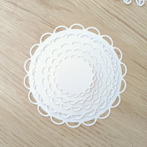 Paper round ephemera frames for scrapbooking