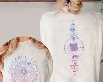 Fourth Wing Embroidered Sweatshirt, Custom Basgiath War College, Dragon Rider,Violet Sorrengail,Fantasy Reader,Xaden Riorson,Riders Quadrant