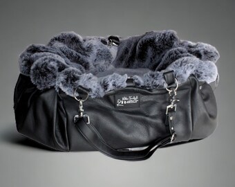 Bolso para perros, transportín para perros, cesta, bolso pequeño para perros, mini bolso para perros, bolso de cuero para perros