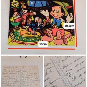 Vintage Disney velvet postcard from the 60s image 4