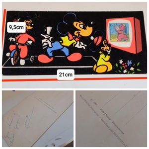 Vintage Disney velvet postcard from the 60s image 2