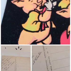 Vintage Disney velvet postcard from the 60s image 6