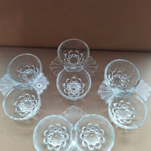 Salz-/Pfeffersalzschale aus Vintage-Glas