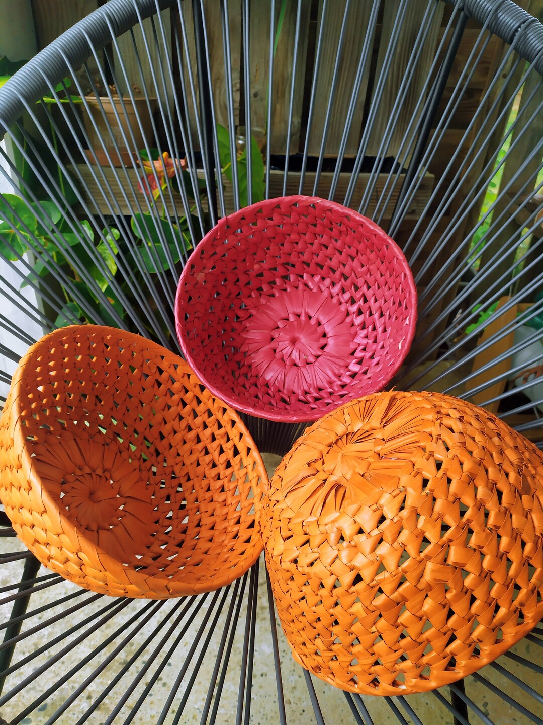 Colorful Raffia Basket - Etsy