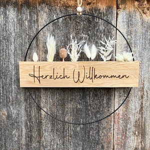 Dried flower wreath | Welcome door wreath | Dried flower door wreath | Personalized door wreath | Welcome sign | Metal ring