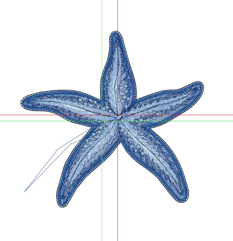 Starfish Embroidery 4 Inches Design Digital Download 5 Etsy