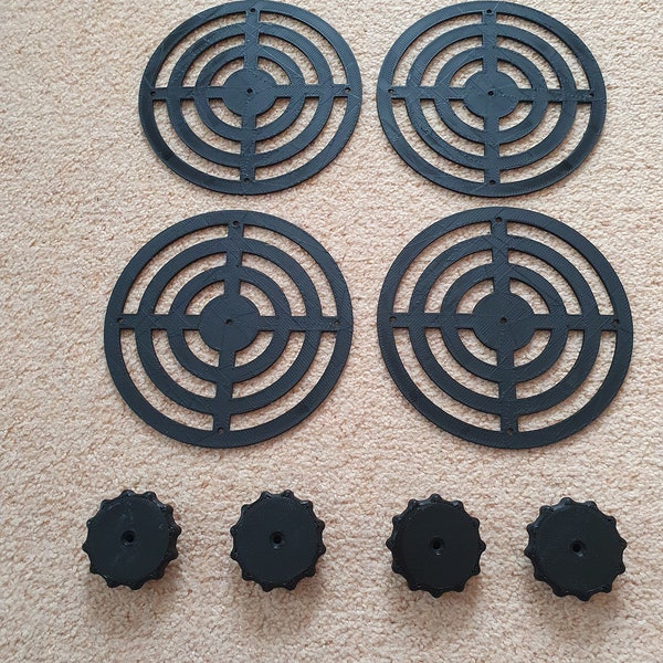 3D Printed Cooker Knob and Burner Rings Set for Mud Kitchen - Child's Play Kitchen Accessories