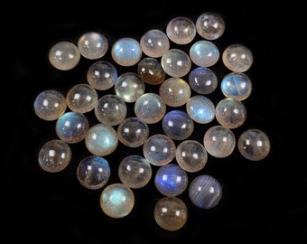 Natural Round Labradorite Cabochon, CALIBRATED 7.5-8mm Labradorite Loose Stone Cab, Semi Precious Gemstone Cabochon Lot,Jewelry Making Stone