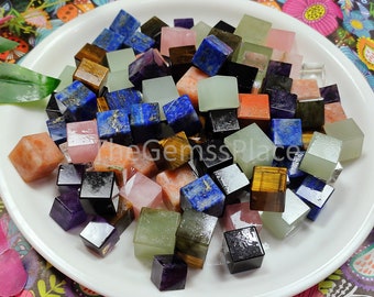 Natural Crystal Cubes, Crystal Square, Assorted Crystal Carving Cubes, Healing Crystal, Energy Crystal, Crystal Gift, Wholesale Healing Gift