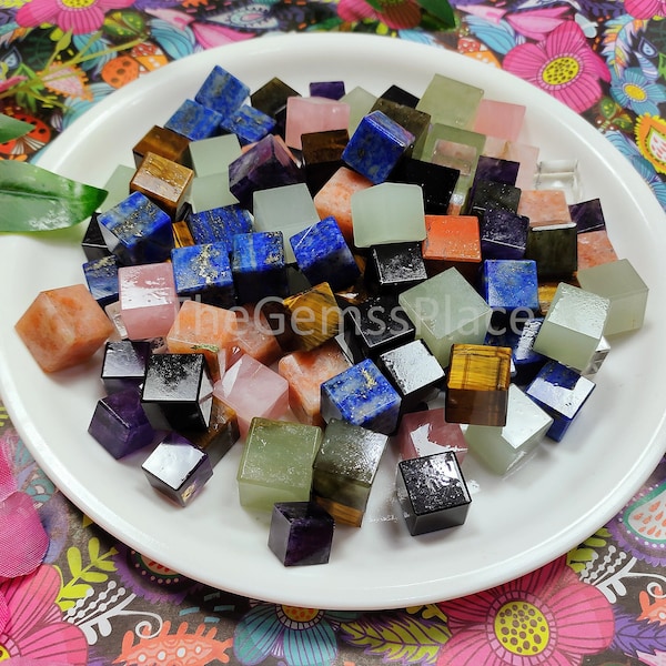 Natural Crystal Cubes, Crystal Square, Assorted Crystal Carving Cubes, Healing Crystal, Energy Crystal, Crystal Gift, Wholesale Healing Gift