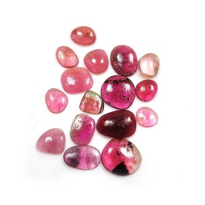 16ct Pink Tourmaline Semi Tumbled Gemstone Mini Chips, Loose Wholesale Bulk Lot, Tourmaline Chips, Jewelry making Craft, Healing Gemstone