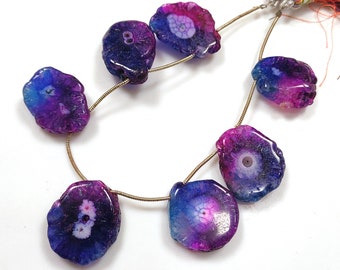 Rainbow Solar Quartz Beads, Gemstone Solar Quartz Fancy Shape Beads, 21x22 mm to 22x24 mm Size Approx Beads 6 inch Strand For Jewelry Making