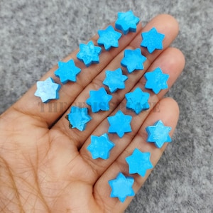 Turquoise Star Cabochon, Turquoise Smooth Star Stone, Turquoise Loose Gemstone, Crystal Gemstone, Jewelry Making Stone, Chakra Gemstone,Gift