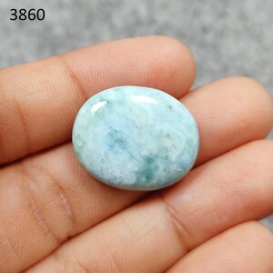 Classic Top Grade Quality 100% Natural Larimar Oval Shape Cabochon Loose Gemstone For Making Jewelry Healing Gemstone