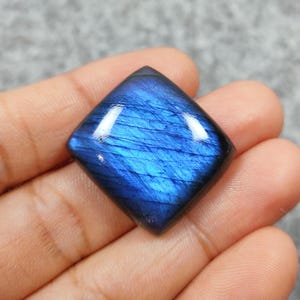 Cabochon de guérison de labradorite, pierre précieuse bleue de labradorite canadienne, labradorite en vrac de forme rectangulaire pour la fabrication de bijoux