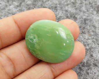 Chrysopraas, halfedelsteen, 100% natuurlijke chrysopraas, handgemaakte cabochon, losse steen, chrysopraas voor het maken van sieraden