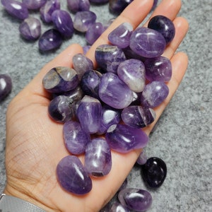Chevron Amethyst Tumble, Authentic Tumbled Amethyst, Amethyst Stone, Purple Amethyst, Pocket Stone, Healing Stone, Jewelry Making Gemstone