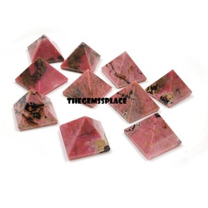 Rhodonite Crystal Pyramid, Stone Of Compassion and Love, Pyramid | Rhodonite Crystal for Heart Healing, Emotional Balance & Love Energy