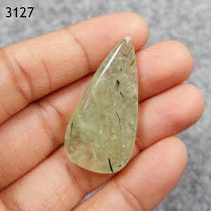 Natural Prehnite Pear Shape Gemstone, Loose Gemstone, Semi Precious Stone, Gemstone For Making Jewelry, Healing Stone, Pocket Stone