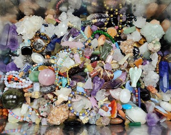 Mystery Crystal Box, Mixed Lucky Dip (Tumble Stones, Rough Stones, Crystals, Selenite, Bracelets, Gift), Crystal Confetti, Surprise Crystal