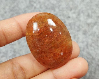 Natural Sunstone Cabochon, Loose Gemstone, Sparkle Sunstone Gemstone, Jewelry Making Stone, African Sunstone Cabochon, Gift For Woman, Gift