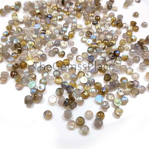 Natural Round Labradorite Cabochon, CALIBRATED Labradorite Loose Stone Cab, Semi Precious Gemstone Cabochon Lot, Jewelry Making Stone, Gift