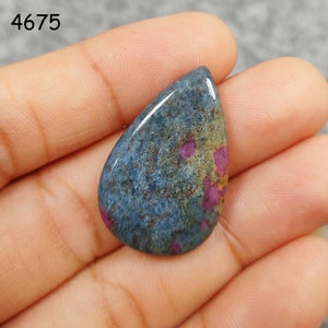 Natural Ruby Kyanite Cabochon, Loose Gemstone, Healing Crystals, Metaphysical, Chakra, Jewelry Making Stone, Gift For Her, Ruby In Kyanite