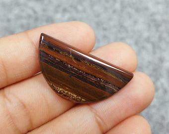 Rare Iron Tiger's Eye Gemstone - Muggle Stone Flat Palm Stone - Root or Solar Plexus Chakra - Jewelry Making Stone -Designer Gemstone - Gift