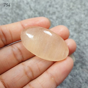 Orange Selenite Cabochon for Pendant making, Natural Orange Selenite Gemstone, Jewelry Making and Craft Supplies, DIY, Handmade Jewelry