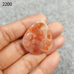 Natural Sunstone Gemstone Flat Back Orange Sunstone Gemstone, Orange Sunstone Cabochon, Shiney Orange Sunstone Cabochon, Gift For Woman