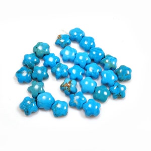 5 Pcs Blue Turquoise Stars, Blue Gemstone Star, Crystal Star Gift, Craft Supplies, 9-10mm Approx Star, Gemstone For Jewelry Making