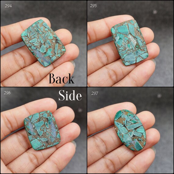 Beautiful Copper Malachite Cabochon, Copper Malachite Gemstone