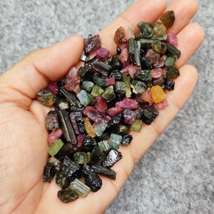 Multi Tourmaline Gemstone Loose Rough for Jewelry Making Free From 5-100 gram Multi tourmaline Raw Jewelry making Gift For Her craft jewelry